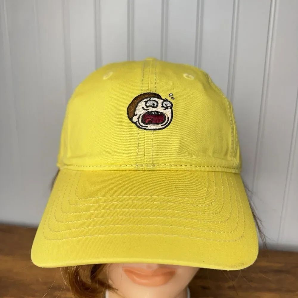 Rick And Morty Yellow Hat Cap Bioworld Casual Lightweight Comfort Athletic